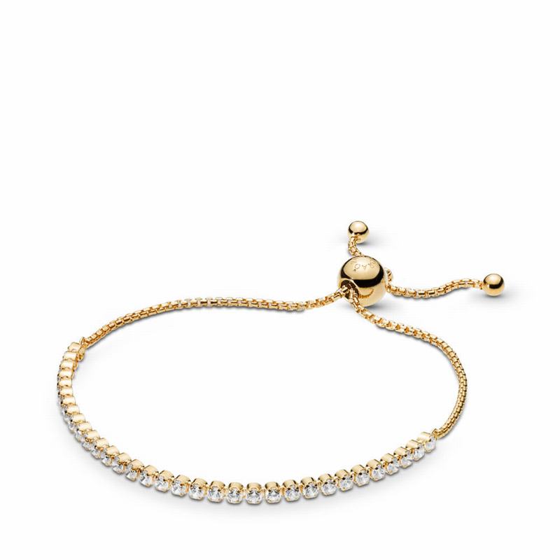 Pandora Shine™ Sparkling Strand Bracelet NZ, 18ct Gold Plated (396814-SVA)